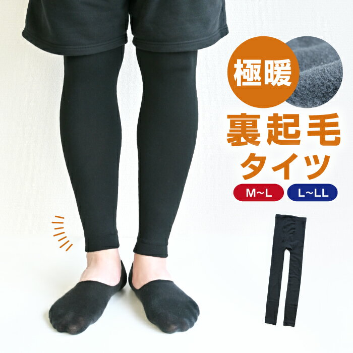 ☆大特価☆お買い得☆ 紳士 裏起毛タイツ【ポスト投函配送無料】あったか1枚 160デニール 黒 内側 ...