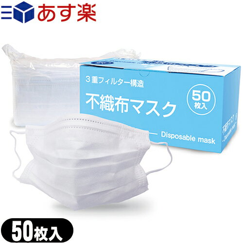 マイン 不織布マスク(Disposable mask) 50枚入 普通サイズ(ふつうサイズ:約95x175mm) - 使い捨てタイプ・ディスポーザブル・レギュラーサイズ