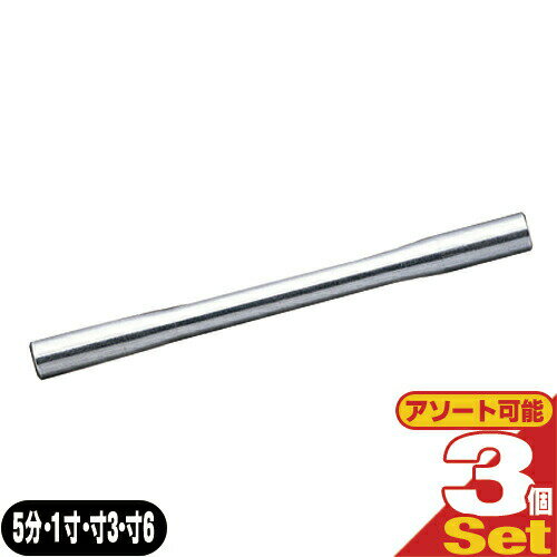 【メール便(日本郵便) ポスト投函 送料無料】【鍼管/針管(しんかん)】前田豊吉商店 無痛鍼管(むつうしんかん) クローム製 x3個セット (5分・1寸・寸3・寸6から選択)(SJ-508A)【smtb-s】