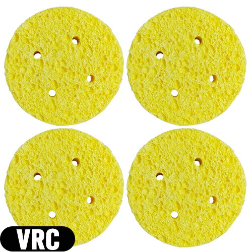 【メール便(日本郵便) ポスト投函 送料無料】【干渉・吸引・低周波用スポンジ】丸型スポンジ(湿性導子用) VRC(R-C) スポンジ (70x15mm) x4枚セット - 優れた吸水性と優しい肌触りの、植物性セルローススポンジを使用しています。【smtb-s】