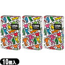 ◆【ネコポス送料無料】【避妊用コンドーム】相模ゴム工業 キース・へリング スムース (Keith Haring) 10個入 ?2個セット - ドット。つぶつぶ。...