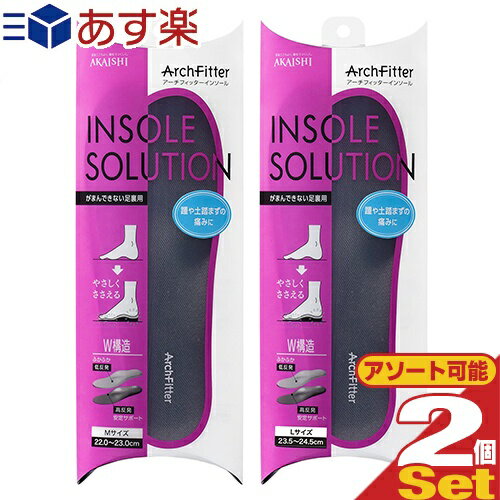 アーチフィッターインソール(ArchFitter INSOLE SOLUTION) がまんできない足裏用 (M・Lサイズより選択) x 2個セット - やさしく包んで、アーチをサポート。