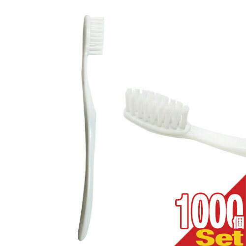 【ホテルアメニティ】【使い捨て歯ブラシ】【個包装タイプ】使い捨て歯ブラシ 28穴 (ハミガキ粉無し) ホワイト × 1000本セット - ハミガキはもちろん掃除等のシーンにも。
