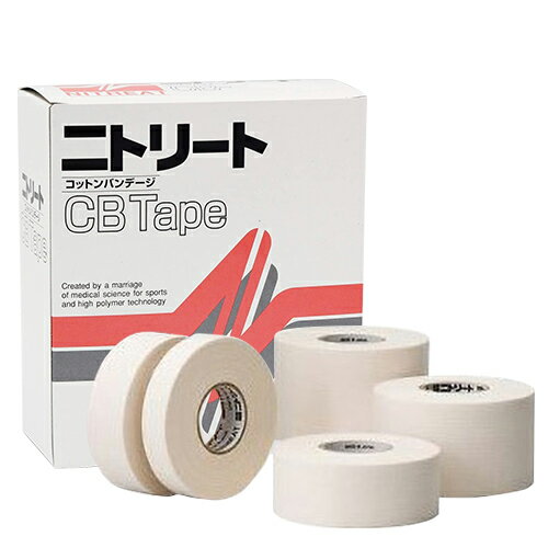 商品詳細 製品名 ニトリート CBテープ (NITREAT CB TAPE) ( テーピング スポーツテープ 非伸縮 手切れ 1.3cm 1.9cm 2.5cm 3.8cm 5.0cm 5cm コットンバンテージ ホワイトテープスポーツ 固定 関節 稼働 可動域制限 応急処置 作業性 持続性 体皮膚刺激性 CB13 CB19 CB38 CB50 5cm 5.0cm 2.5cm 3.8cm 1.3cm 1.9cm ) タイプ 非伸縮テープ サイズ ● 13mmx12m(CB-13) ● 19mmx12m(CB-19) ● 25mmx12m(CB-25) ● 38mmx12m(CB-38) ● 50mmx12m(CB-50) 商品説明 ● スポーツテーピングで、最も主体となるテープです。 ● 伸縮性がなく、関節の固定と動きの制限を目的として使用します。 ● 固定といっても、ギブスのように完全に固定するのではなく、障害の出る方向には動かないようにし、それとは逆の方向には動くようにテーピングします。 ● 予防から応急処置、再発予防まで、幅広く使用できます。 ● 作業性、固定感、持続性、低皮膚刺激性など、テープに必要なあらゆるポイントを追求しました。 ● 使用部位に応じて選べる豊富な規格です。 ご使用上の注意 製品には天然ゴムが含まれており、アレルギー反応を起こすことがあります。 生産国 日本製 メーカー 株式会社ニトムズ(旧 日東メディカル株式会社) 広告文責 一歩株式会社 03-6909-7699