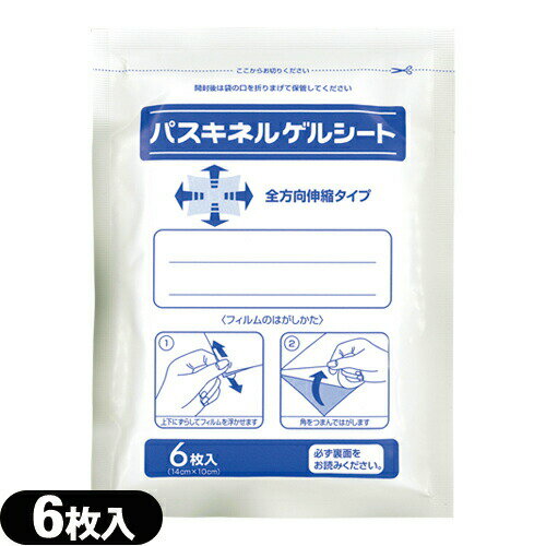 【当日出荷(土日祝除)】【メール便(日本郵便) ポスト投函 送料無料】【貼付型冷却材】【アイシング】冷却シート 大石膏盛堂 パスキネルゲルシート 10x14cm(6枚入り)x1袋 - 全方向伸縮タイプ。【smtb-s】