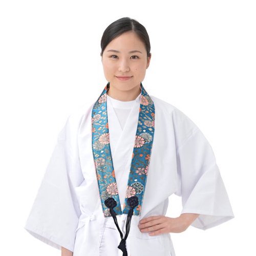 輪袈裟　桜柄　青（令和6年　うるう年記念版）