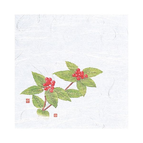 ヤマコー 用美 業務用 4寸OP懐石敷紙 千両 (100枚入) yamaco65122