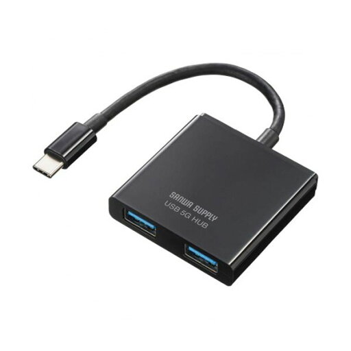 サンワサプライUSB Type-C ハブ(Aポート×2・Type-Cポート×1) ブラック USB-3TCP9BK 1個 サンワサプライUSB Type-C ハブ(Aポート×2・Type-Cポート×1) ブラック USB-3TCP9BK 1個