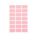(まとめ) クロバー タグペタラベル ピンク 71-704 1シート(21枚) 【×5セット】