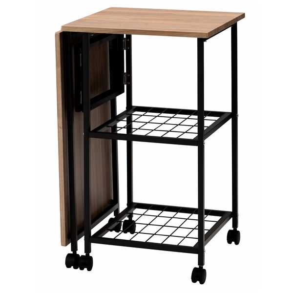 バタフライデスク ダークグレー 約W46/107×D45×H72cm [2]