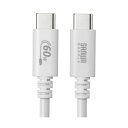 (まとめ) サンワサプライ USB2.0 PD60W対応 Type-Cケーブル ホワイト 3m(RoHS指令10準拠) KU-CCP6030W 1本 【×2セッ...