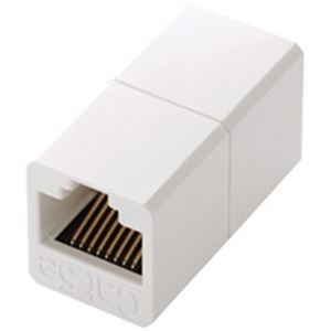 （まとめ）エレコム ELECOM RJ45延長コネクタ LD-RJ45JJ5Y2【×5セット】