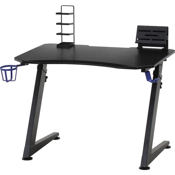 キッズ用ゲーミングデスク BL ブルー 組立品【代引不可】