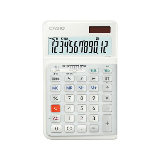 CASIO 人間工学電卓 ジャストサイズ12桁 ホワイト JE-12D-WE-N CASIO 人間工学電卓 ジャストサイズ12桁 ホワイト JE-12D-WE-N