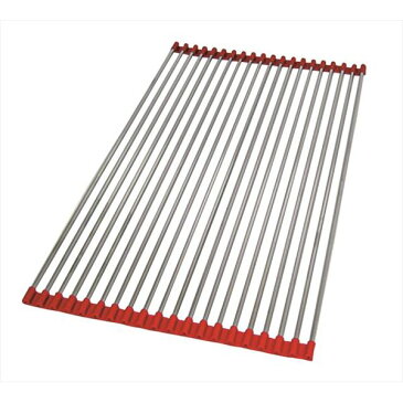 折りたたみ 水切りラック/キッチン用品 【20本 ダークピンク】 約574×330×10mm 日本製 ステンレス製 〔台所〕 送料込!