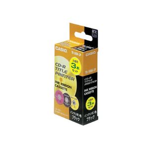 カシオ CASIO DISCタイトルプリンター インクリボンカセット ブラック TR-18BK-3P 1パック(3個) カシオ CASIO DISCタイトルプリンター インクリボンカセット ブラック TR-18BK-3P 1パック(3個)