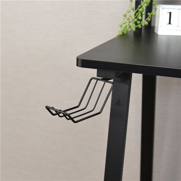 ゲーミングデスク グランディール 幅約120cm ブラック 組立品【代引不可】 [3]