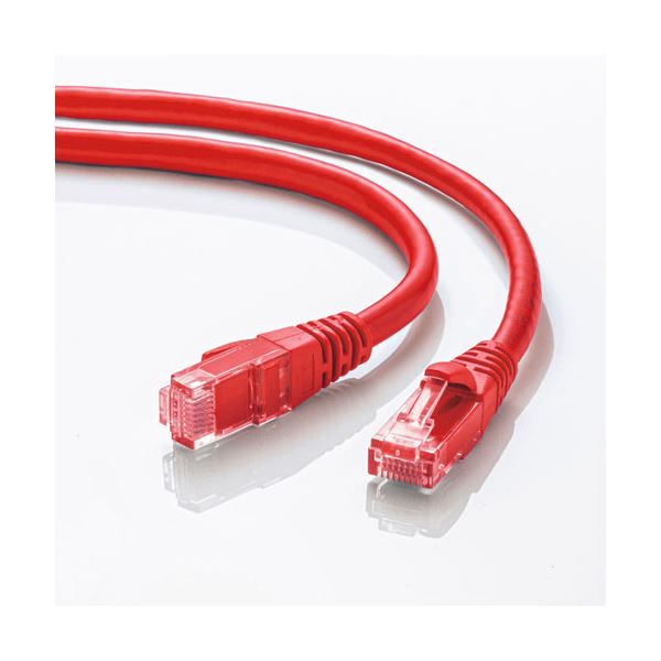 【5個セット】 サンワサプライ カテゴリ6Aより線LANケーブル 2m レッド KB-T6AY-02RX5