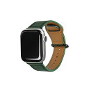 EGARDEN GENUINE LEATHER STRAP for Apple Watch 49/45/44/42mm Apple Watch用バンド ディープグリーン EGD20589AW(3)