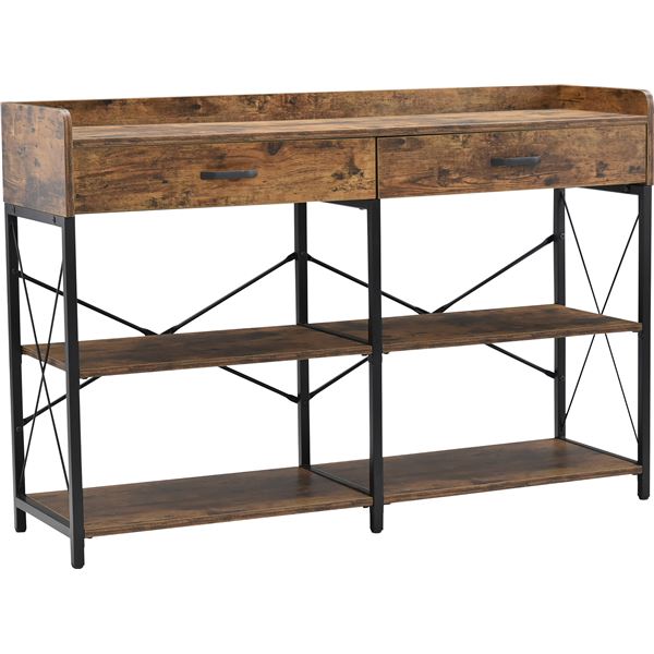 収納棚 オープンラック 約幅120cm ヴィンテージ フリーラック スチール アイアン 組立品 リビング ダイ..