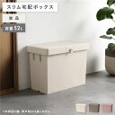 宅配ボックス アイボリー 【1個(単品)】 スリム 容量52L マルチコンテナ 収納用品 省スペース スタッキング コンパクト 賃貸 完成品(3)