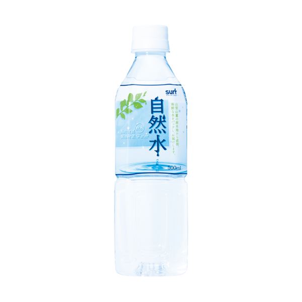 【まとめ買い】サーフビバレッジ 自然水 500ml×240本（24本×10ケース） 天然水 ミネラルウォーター 500cc 軟水 ペットボトル【代引不可】 送料無料！