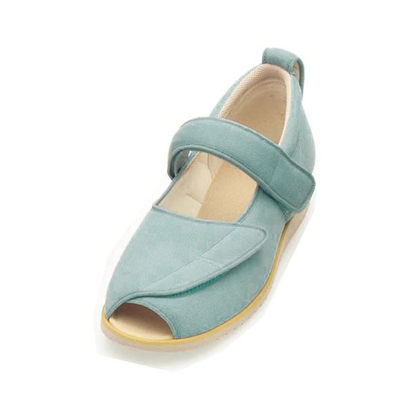 介護靴 施設・院内用 オープンマジック2 5E(ワイドサイズ) 7009 両足 徳武産業 あゆみシリーズ ／3L (25.0～25.5cm) ミントグリーン