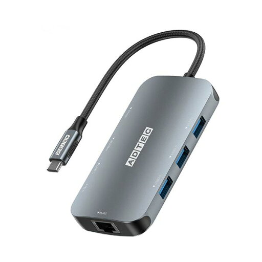 アドテック マルチポートハブ 9in1AHUB-VCA3CP-4K60 1個 アドテック マルチポートハブ 9in1AHUB-VCA3CP-4K60 1個