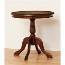 ラウンドテーブル/サイドテーブル 【直径60cm 丸型】 木製 『マルシェ』 アンティーク調 【完成品】