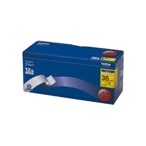ブラザー BROTHER ピータッチ TZeテープ ラミネートテープ 36mm 黄/黒文字 業務用パック TZE-661V 1パック(5個)
