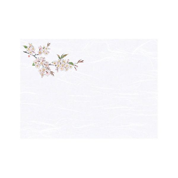 ヤマコー 用美 業務用 尺3雲竜和紙懐石まっと 花彩(はなさい) 桜 (100枚入) yamaco66429
