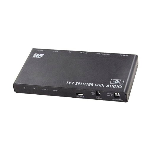ラトックシステム 4K60Hz/ダウンスケール対応 外部音声出力付 HDMI分配器(1入力2出力) RS-HDSP2PA-4K ラトックシステム 4K60Hz/ダウンスケール対応 外部音声出力付 HDMI分配器(1入力2出力) RS-HDSP2PA-4K