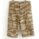 アメリカ軍 BDU クロップドカーゴパンツ /迷彩服パンツ 【 Sサイズ 】 リップストップ デザート タイガー 【 レプリカ 】(4)