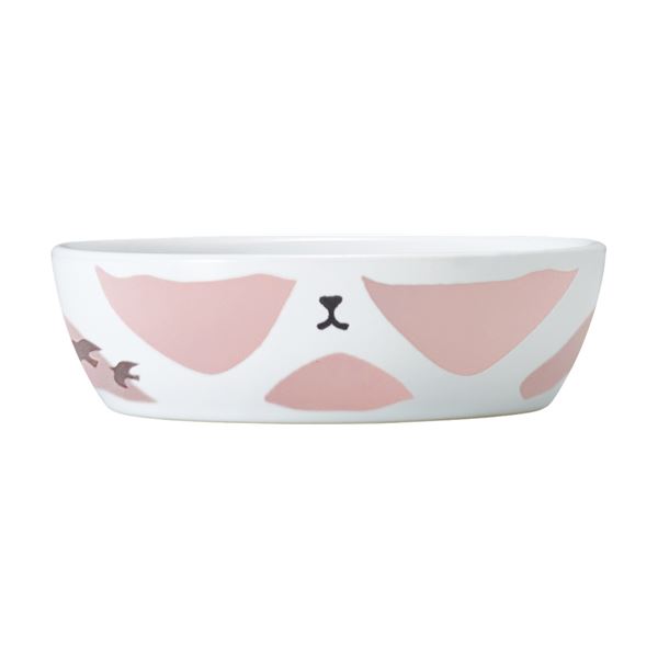 （まとめ）にゃんこの陶製食器【×5セット】 (猫用品/食器)