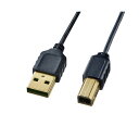 【5個セット】 サンワサプライ 極細USBケーブル (USB2.0 A-Bタイプ) 1m ブラック KU20-SL10BKKX5(2)