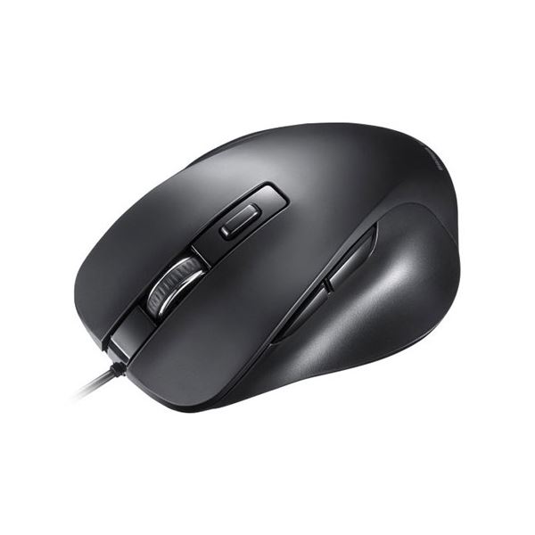【3個セット】 サンワサプライ 有線ブルーLEDマウス(5ボタン) ブラック MA-YB518BKX3