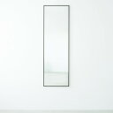 細枠ウォールミラー(50×160)(ブラウン/茶) 天然木/姿見鏡/スリム/高級感/木製/飛散防止加工/壁掛け/北欧風/日本製/完成品/NK-25(3)
