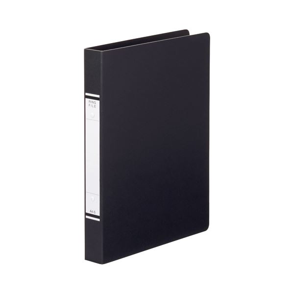 (まとめ) TANOSEE Oリングファイル(紙表紙) A4タテ 2穴 220枚収容 背幅36mm 黒 1セット(10冊) 【×3セット】