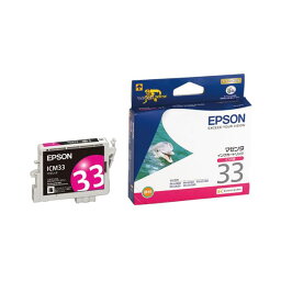 （まとめ） エプソン EPSON インクカートリッジ マゼンタ ICM33 1個 【×4セット】