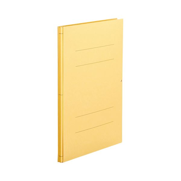 （まとめ） TANOSEE 背幅伸縮フラットファイル A4タテ 1000枚収容 背幅13〜113mm 黄 1セット（10冊） ..