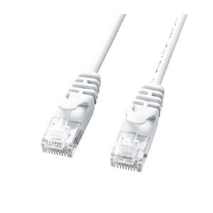 (まとめ)サンワサプライ カテゴリ6極細LANケーブル LA-SL6-01W【×10セット】のサムネイル