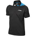 STIGA（スティガ） 卓球ユニフォーム PACIFIC SHIRT パシフィックシャツ ブラック×ブルー 2XL