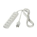 バッファロー(サプライ) 2ピン式電源タップ 6個口タイプ 1m ホワイト BSTAPST2610WH