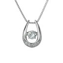 ダンシングストーンペンダント/ネックレス【K18ホワイトゴールド・天然ダイヤモンド0.10】SSD-0341WG 送料無料!