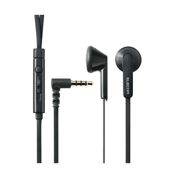 (まとめ)エレコム スマートフォン用ステレオヘッドホンマイク EHP-IS3510MBK【×3セット】のサムネイル
