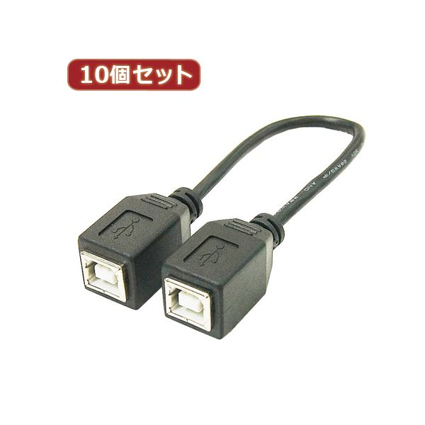 変換名人 10個セット USBケーブル20cm B(メス) to B(メス) USBBB-BB20X10