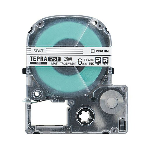 (まとめ) キングジム テプラ PRO テープカートリッジ マットラベル 6mm 透明/黒文字 SB6T 1個 【×5セット】 (まとめ) キングジム テプラ PRO テープカートリッジ マットラベル 6mm 透明/黒文字 SB6T 1個 【×5セット】