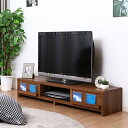 テレビ台 テレビボード 約幅150cm ライトブラウン 収納棚 引き出し2杯 雑誌ディスプレイ 脚付き ルーク リビング ダイニング【代引不可】(3)