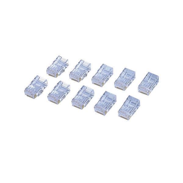 （まとめ） エレコム カテゴリー6対応 RJ45コネクタ 単線・より線対応 LD-6RJ45T10 1セット（10個） 【..