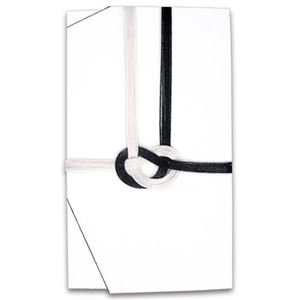 （まとめ） 大阪折 黒白7本 金封 無地 111-1 1枚 【×50セット】